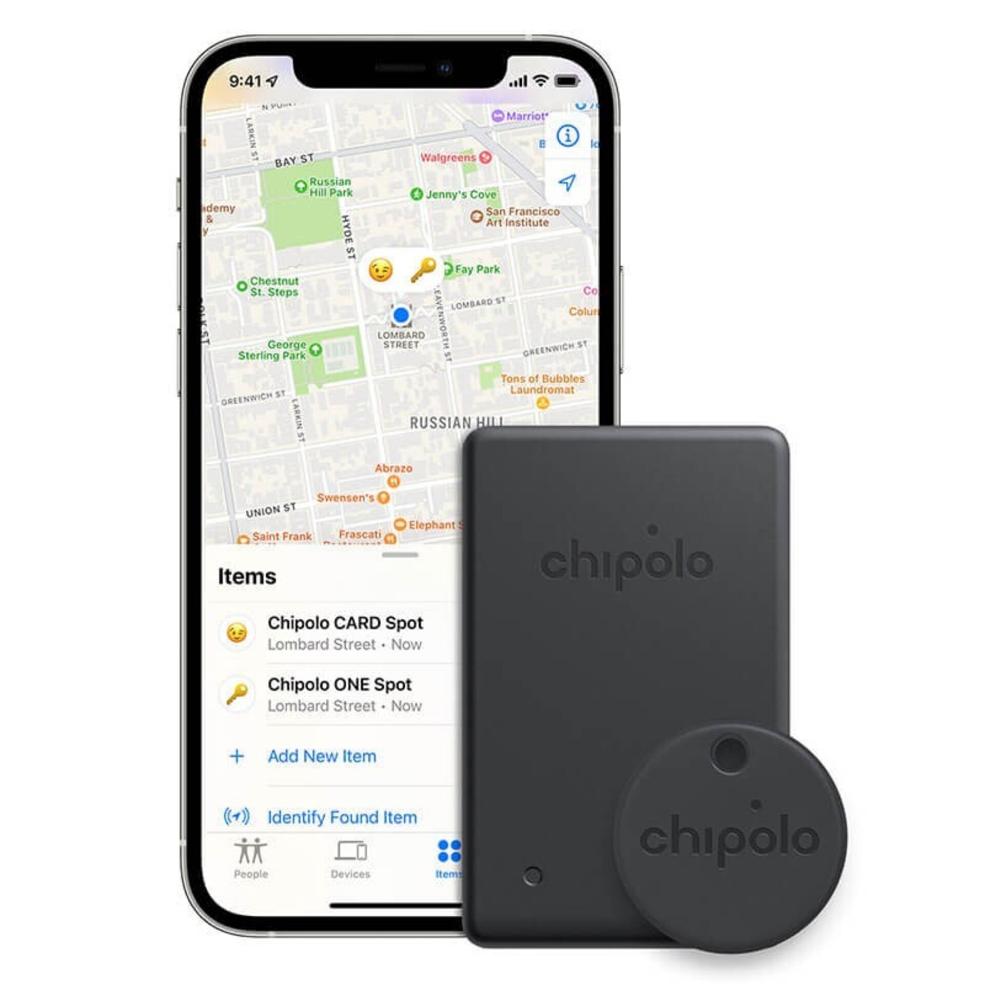 Chipolo Pack Card y OneSPOT Negro buscador de dispositivos con Apple Find My - 2