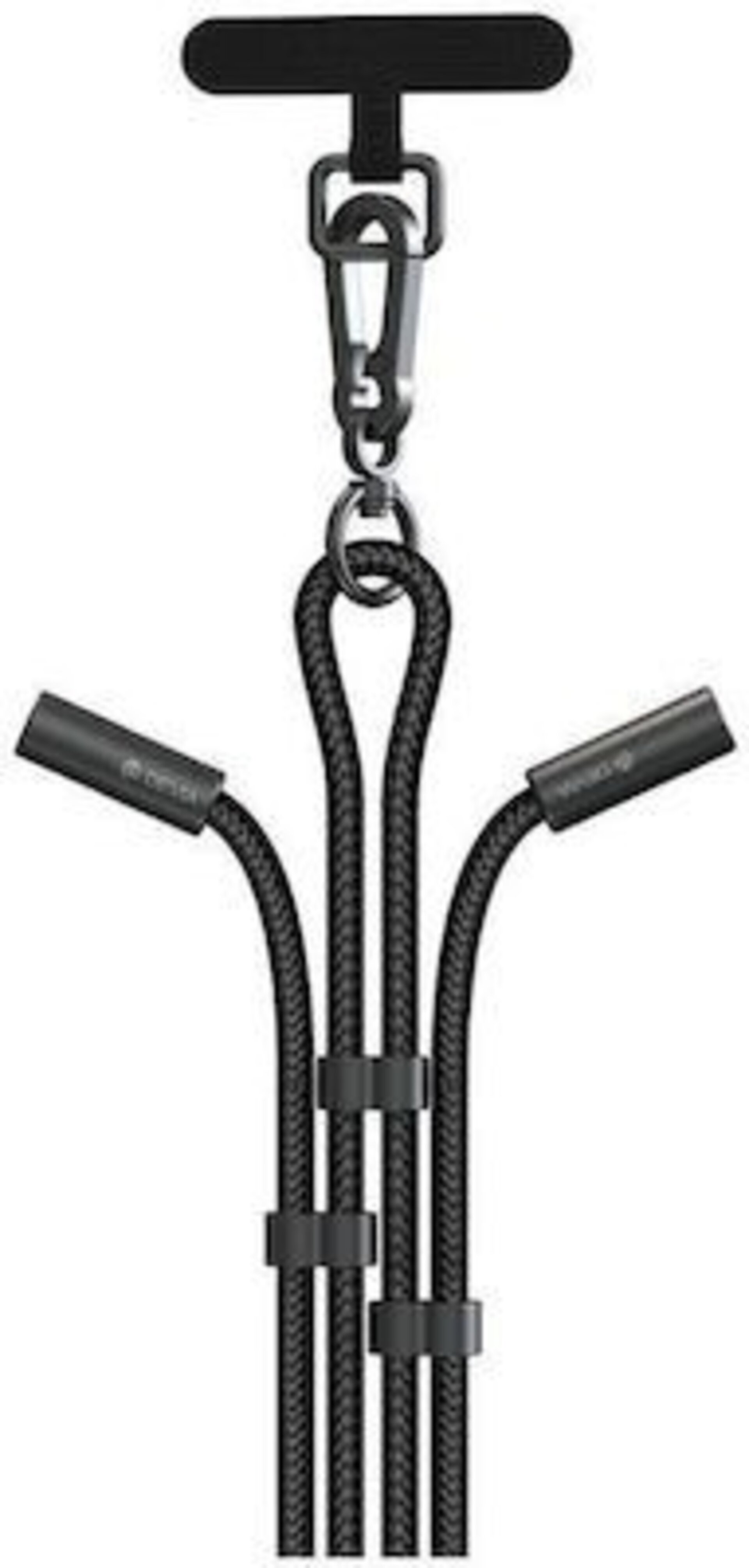 Cordon ajustable de 1,6M y cable de carga de USB-C a Lightning Negro - 1