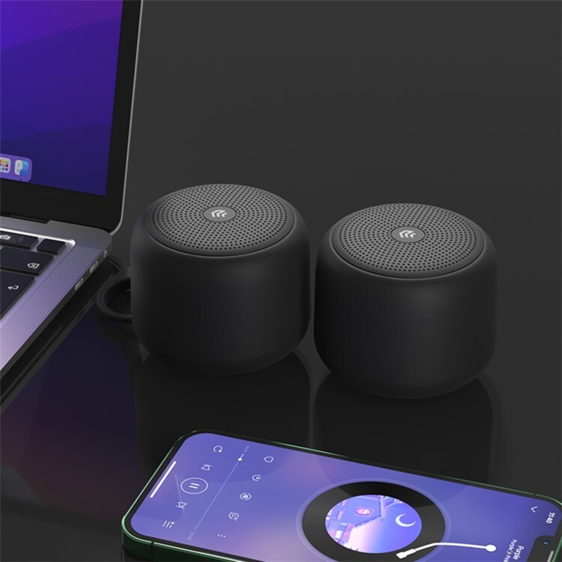 Mini Altavoz Bluetooth resistente al agua color Negro - 3