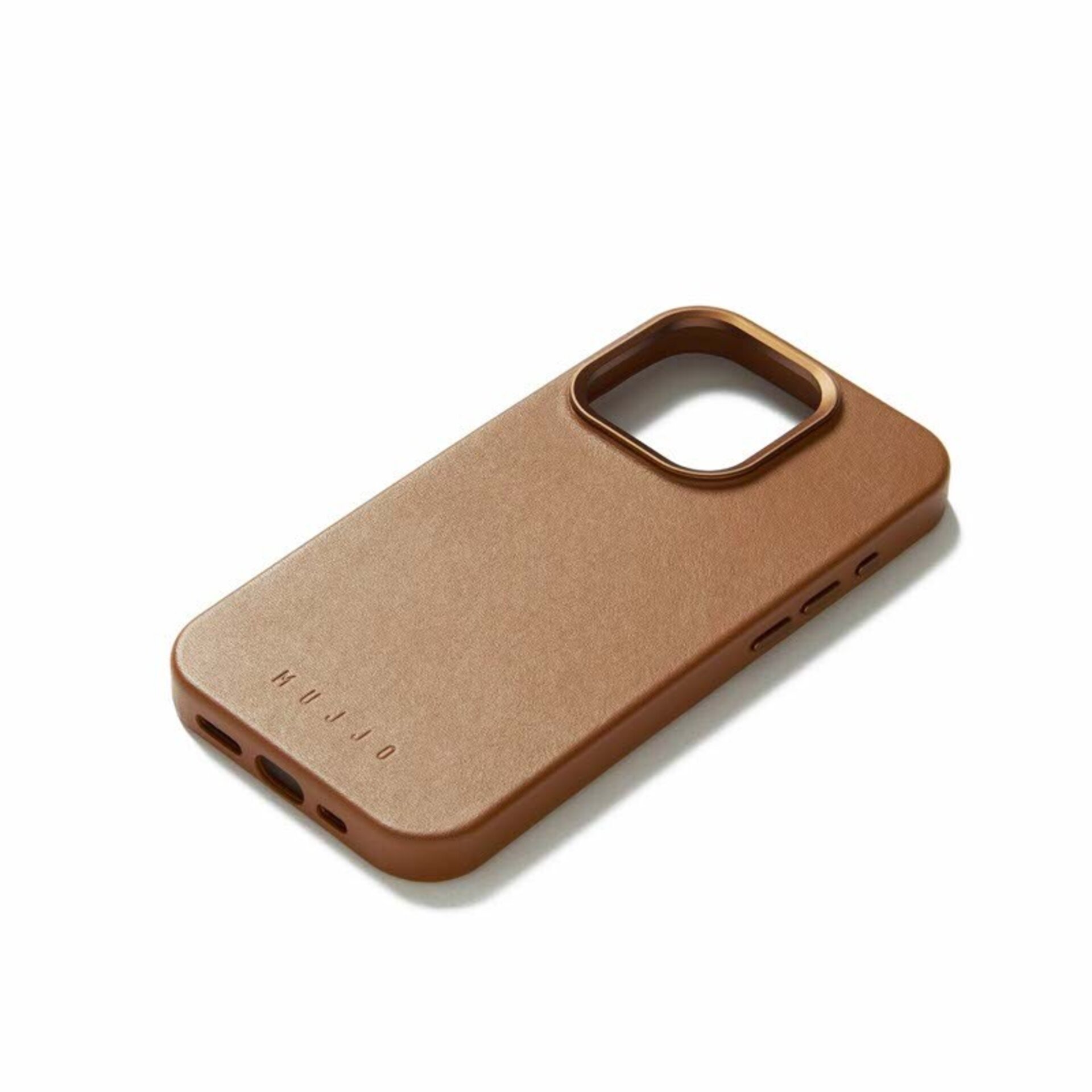 Funda de Piel con Magsafe lisa para IPhone 15 Pro Marrón  Mujjo - 2