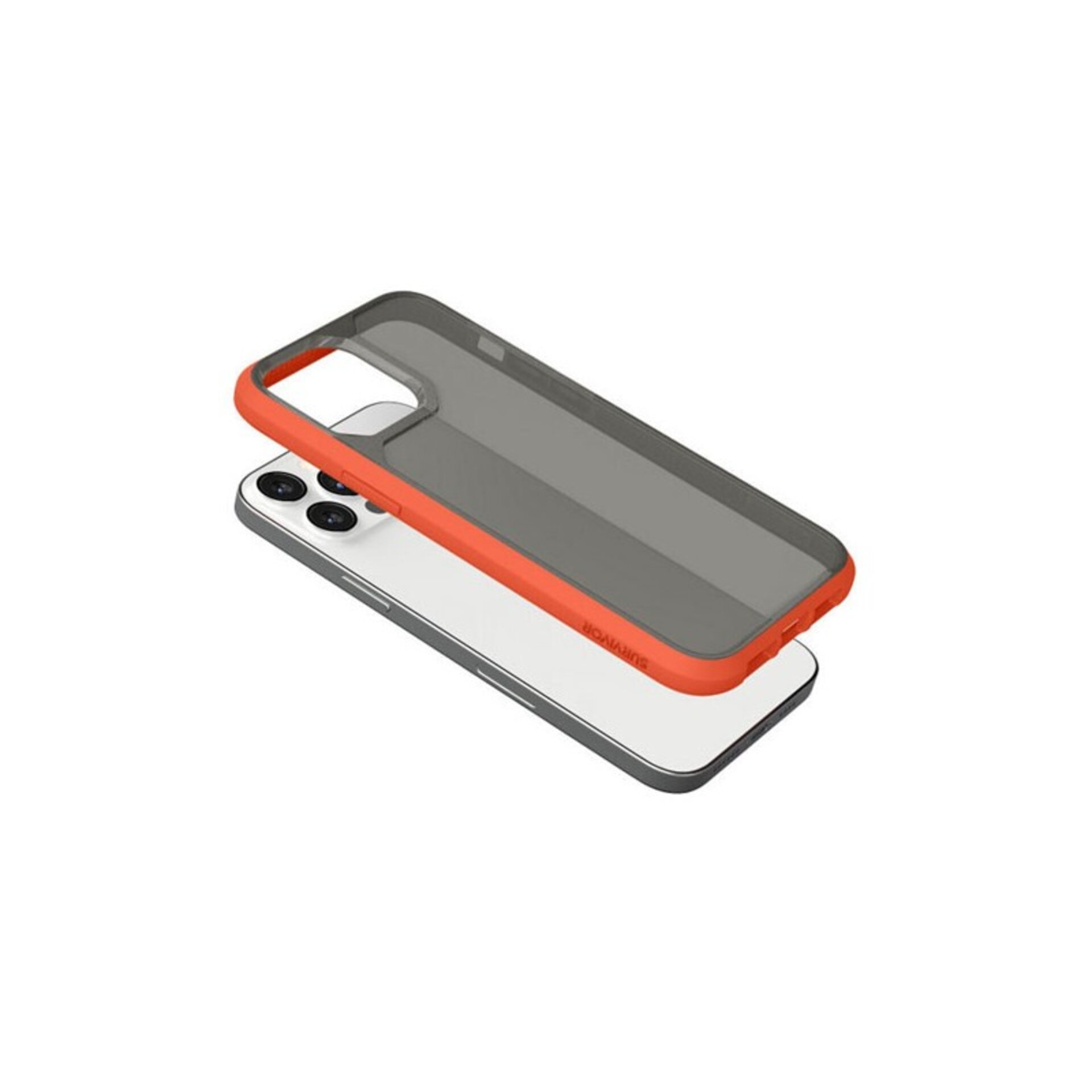 Funda Survivor Strong  para iPhone  12 Pro Max Naranja/Gris oscuro - 4