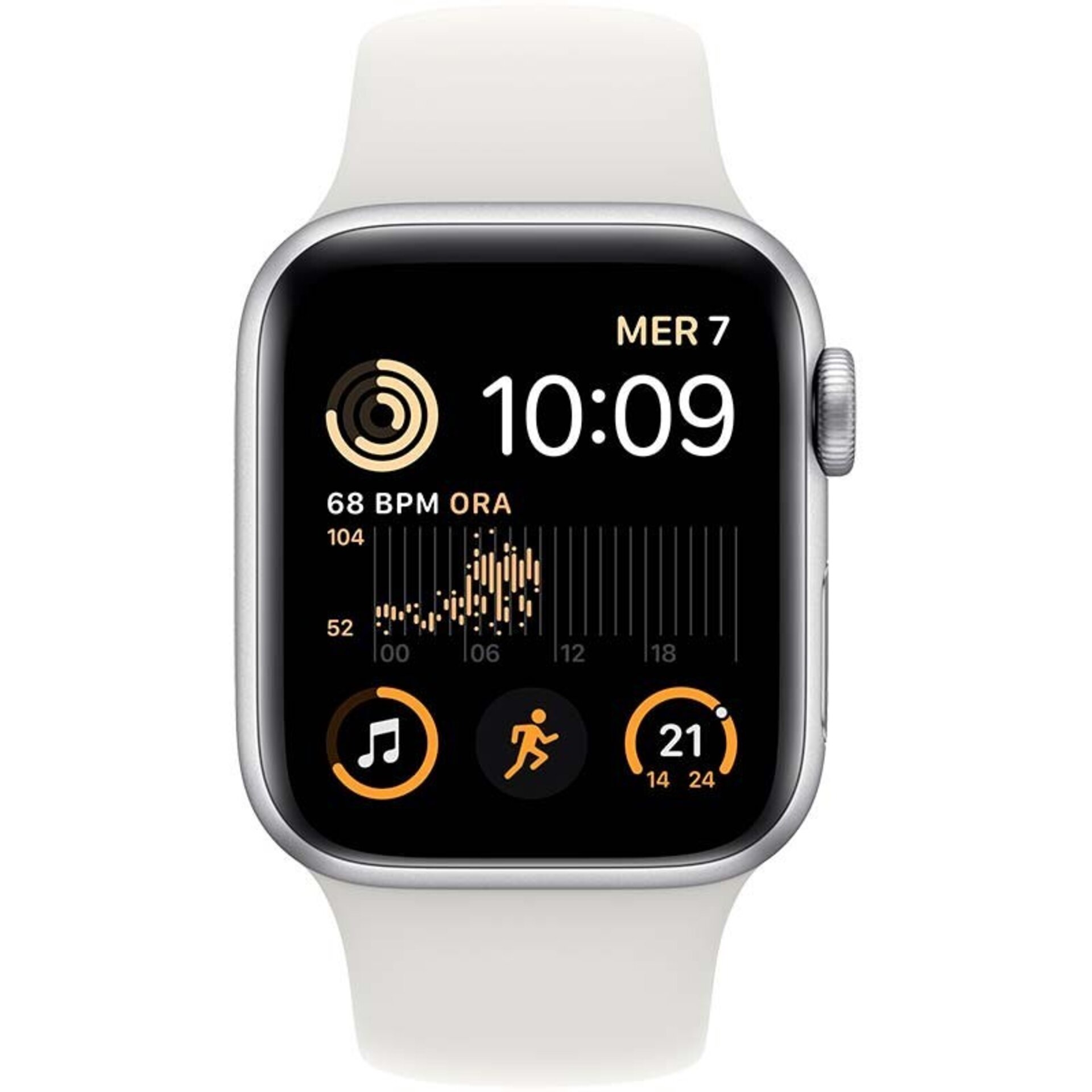 Apple Watch SE GPS 44mm Aluminio Plata con Correa Deportiva Blanca - 4