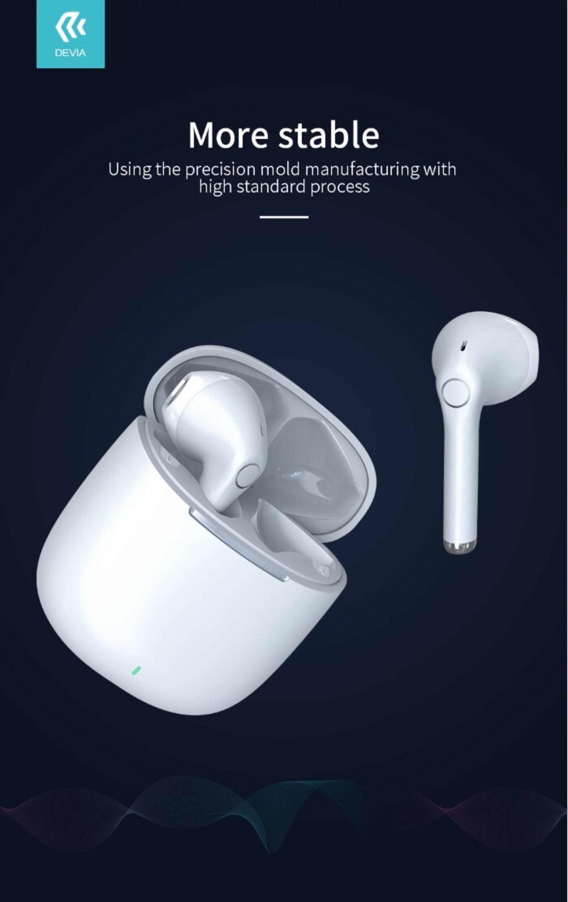 Auriculares bluetooth blancos tipo AirPods , con Touch sensitiv - 4