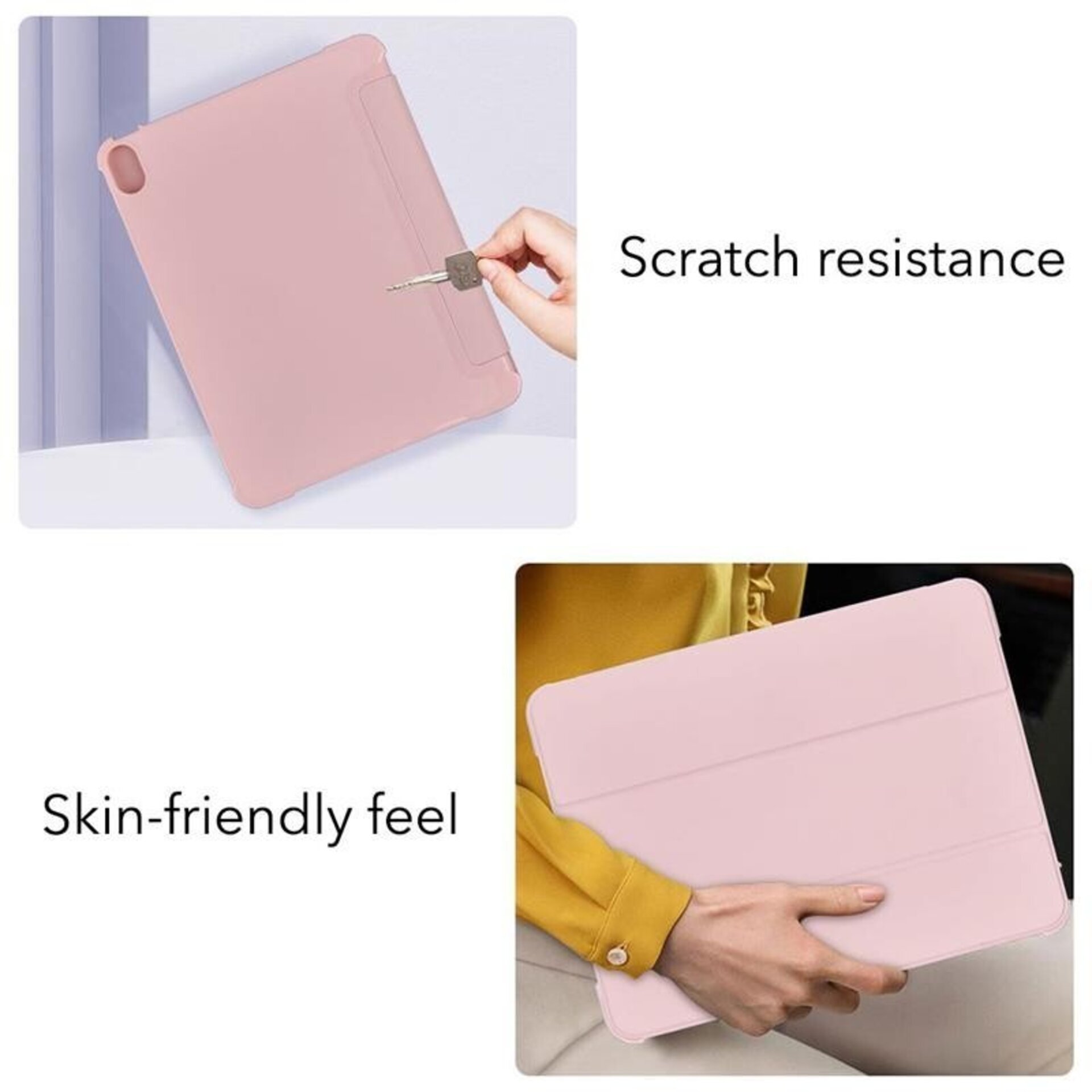 Funda Rosa claro Polipiel con hueco para Stylus iPad 10ª Gen 10,9" - 2