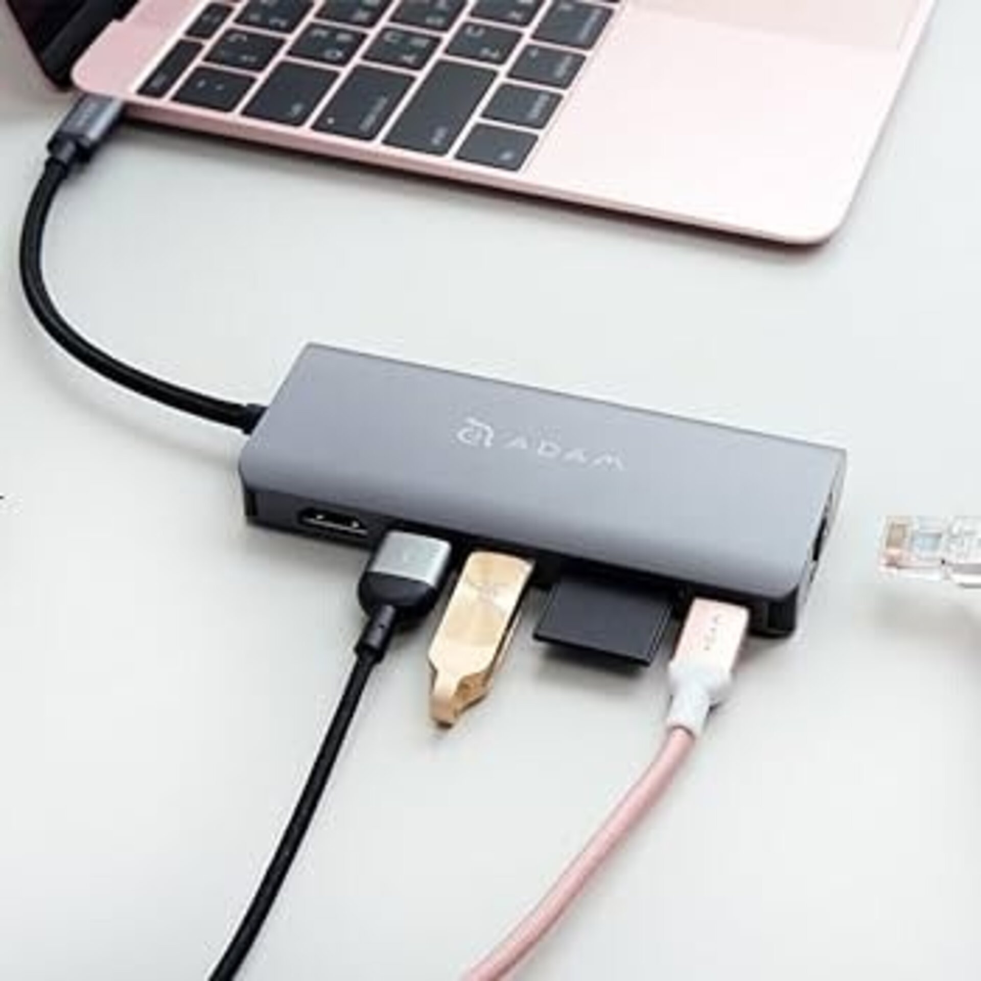 CASA HUB A01 de 6 puertos : USB-A 3.1 X2/ USB-C 3.1/HDMI/RJ45/SD Card - 3