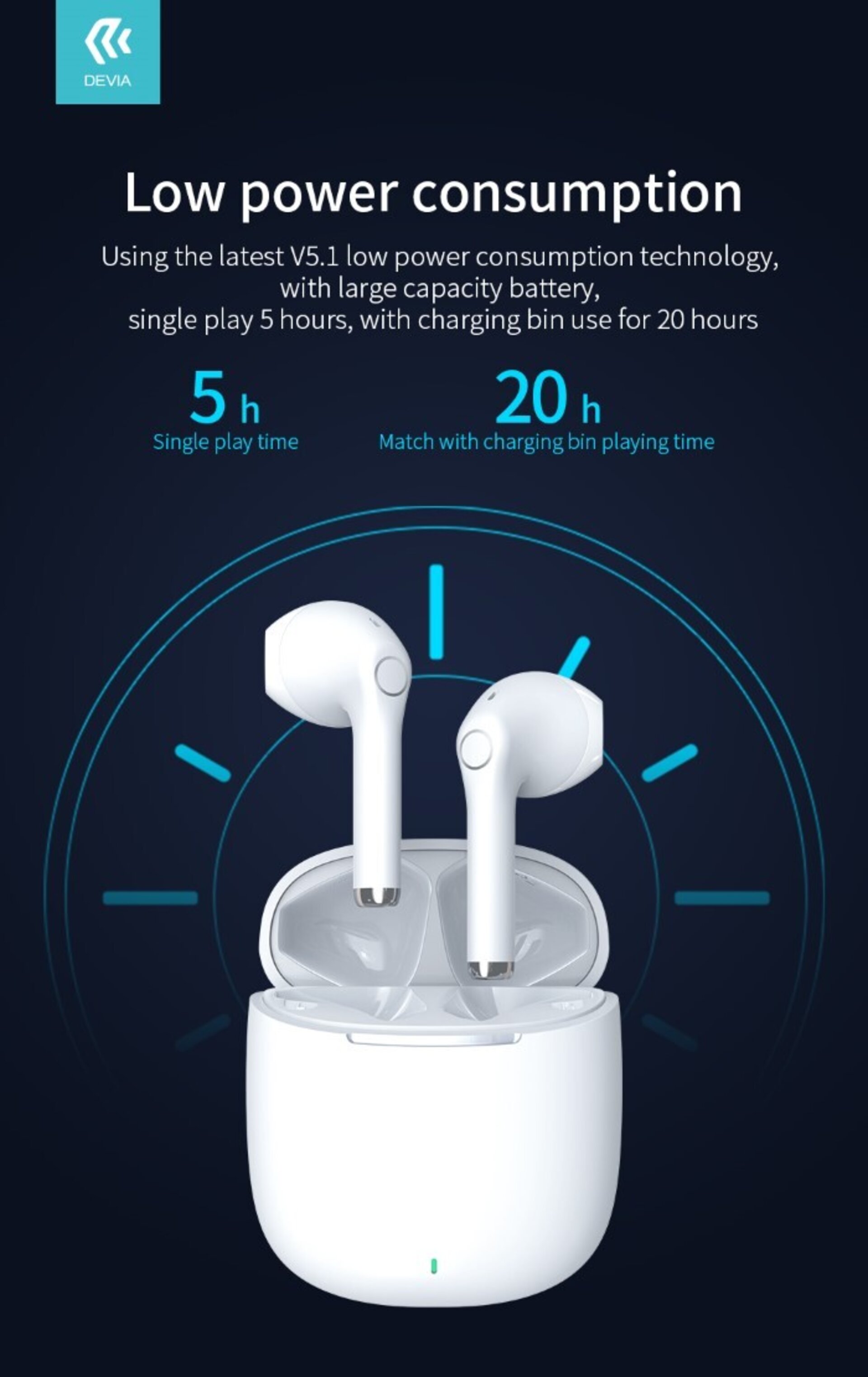 Auriculares bluetooth blancos tipo AirPods , con Touch sensitiv - 5