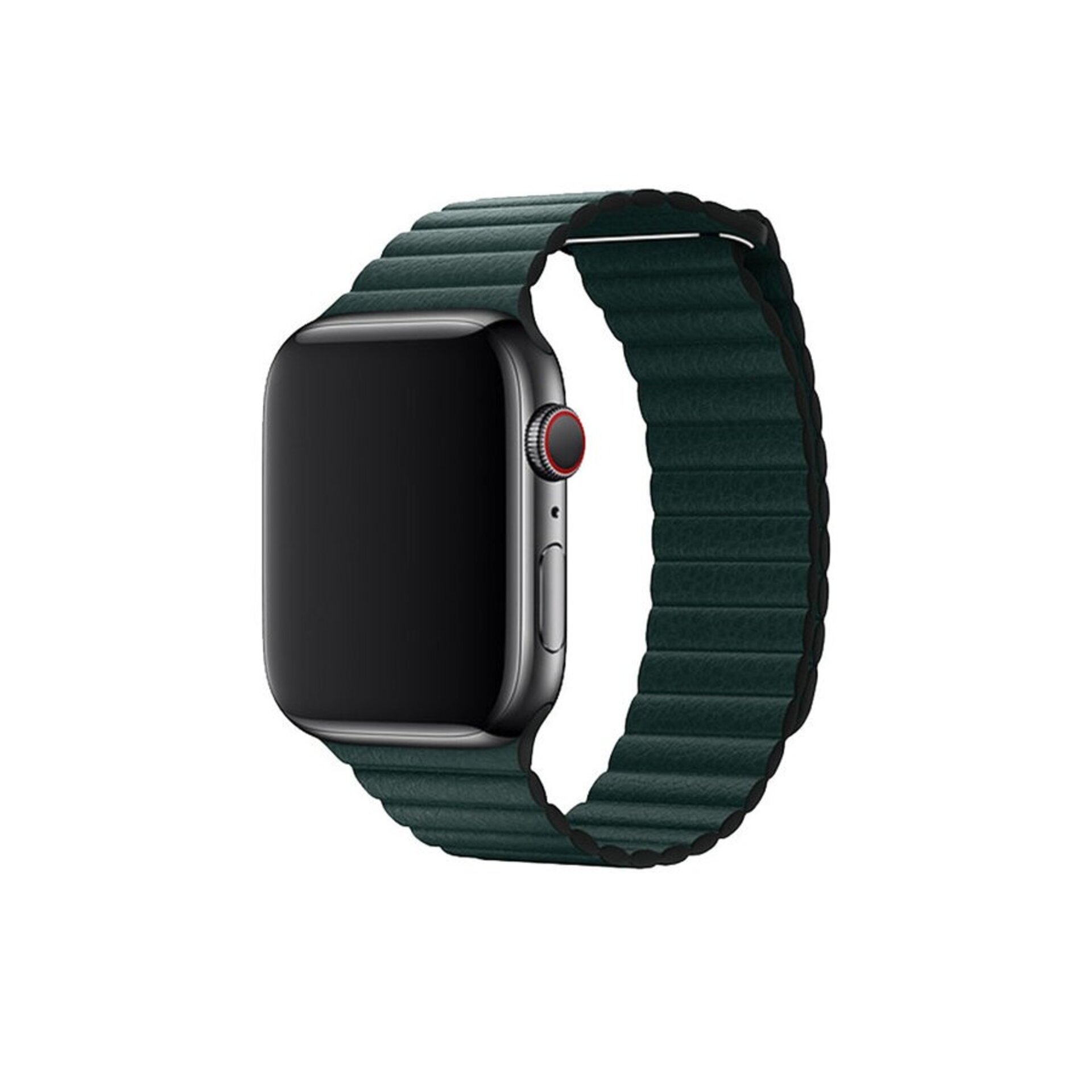 Correa de Piel Verde bosque Loop para  Apple Watch (44mm) - 4