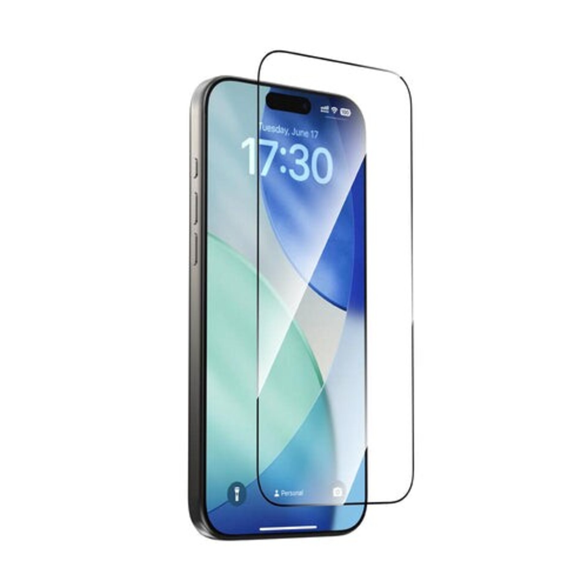 Cristal de protección pantalla completa con borde negro para iPhone 17 - 6