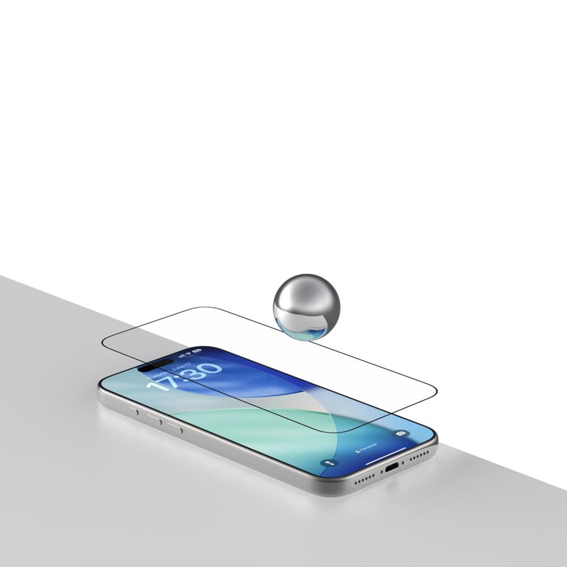 Cristal de protección pantalla completa con borde negro para iPhone 17 Air - 2