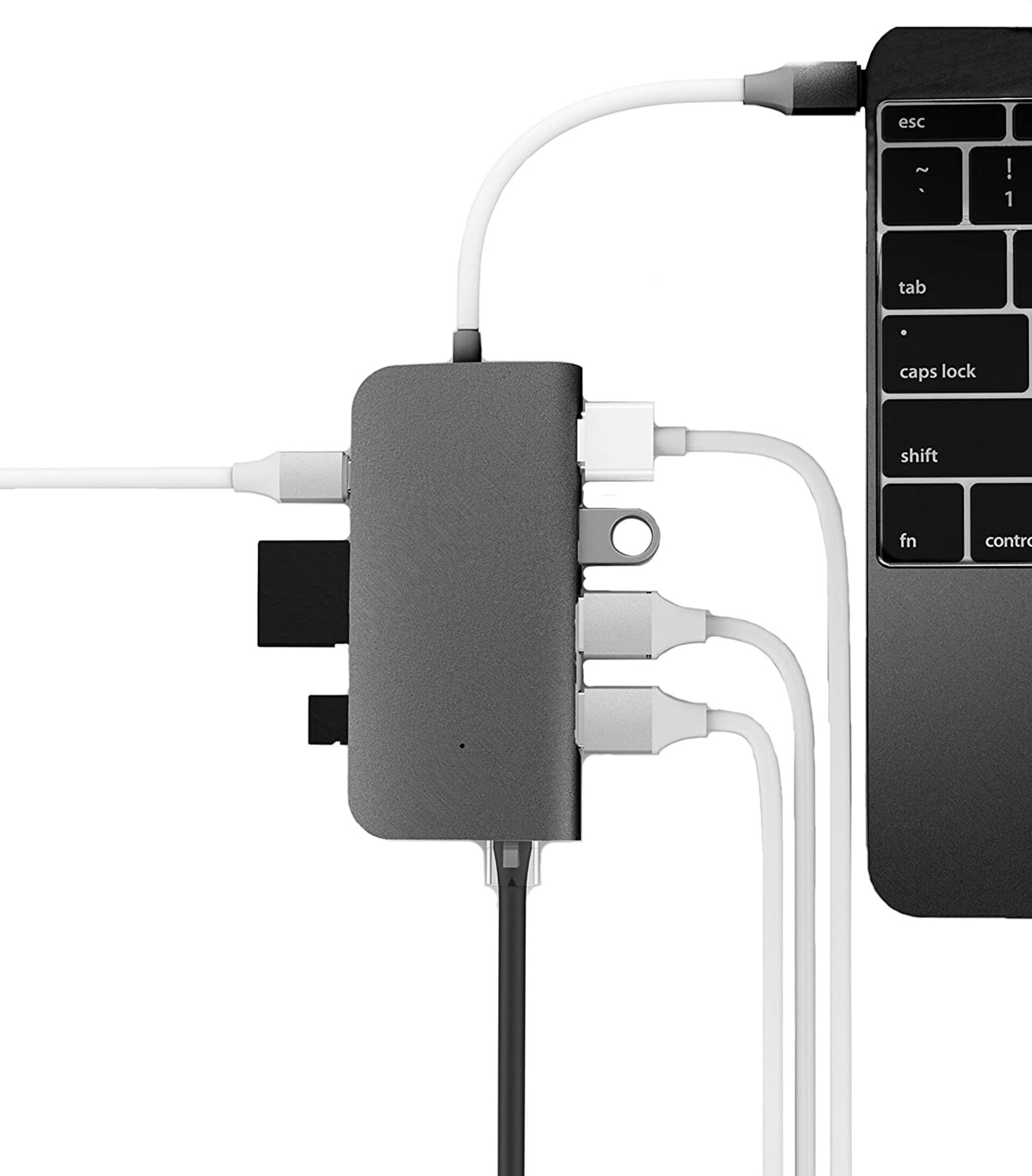 USB-C mini Dock Space Grey ; HDMI/ 3XUSB 3 .0/ ethernet/ SD/MicroSD /USB-C - 1
