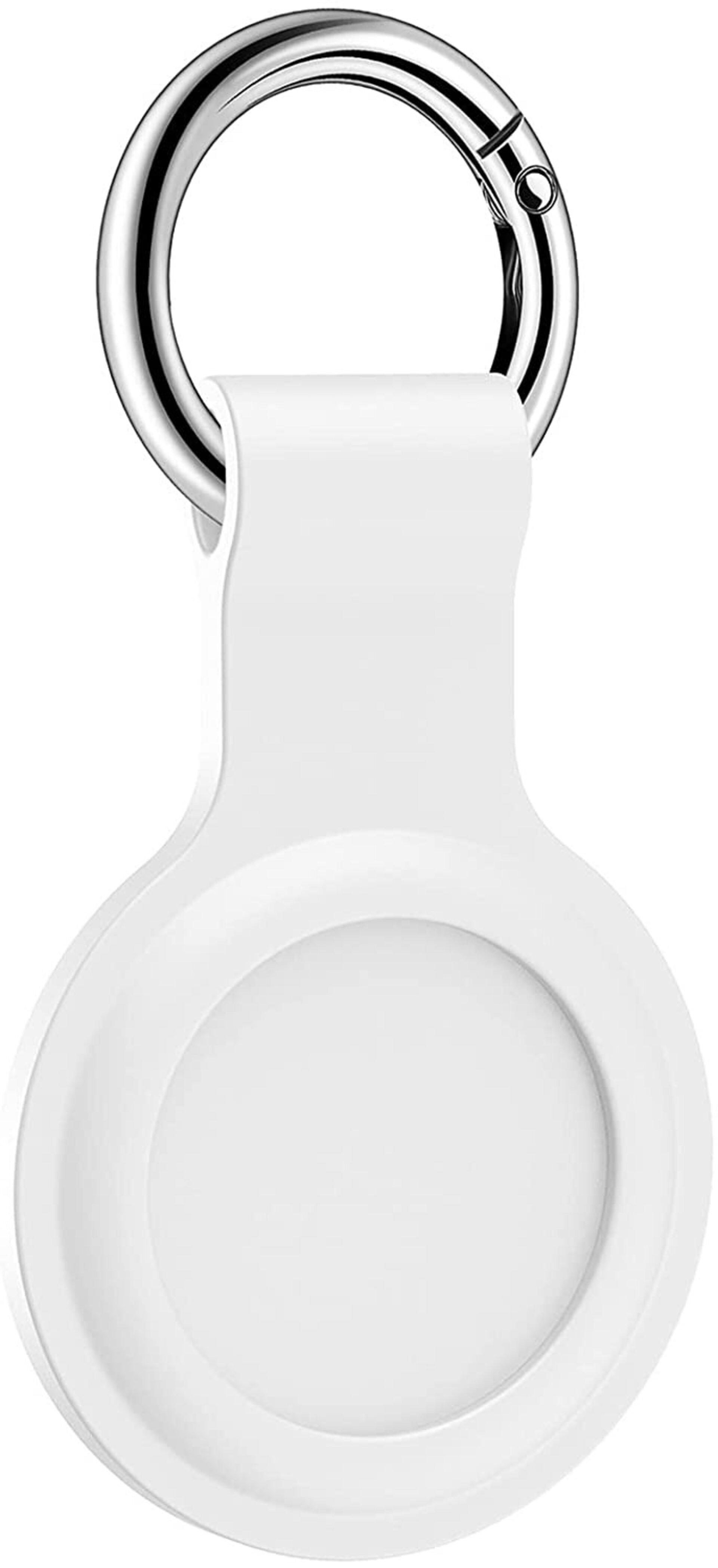 Funda de silicona Blanca con anilla  para Airtag - 1