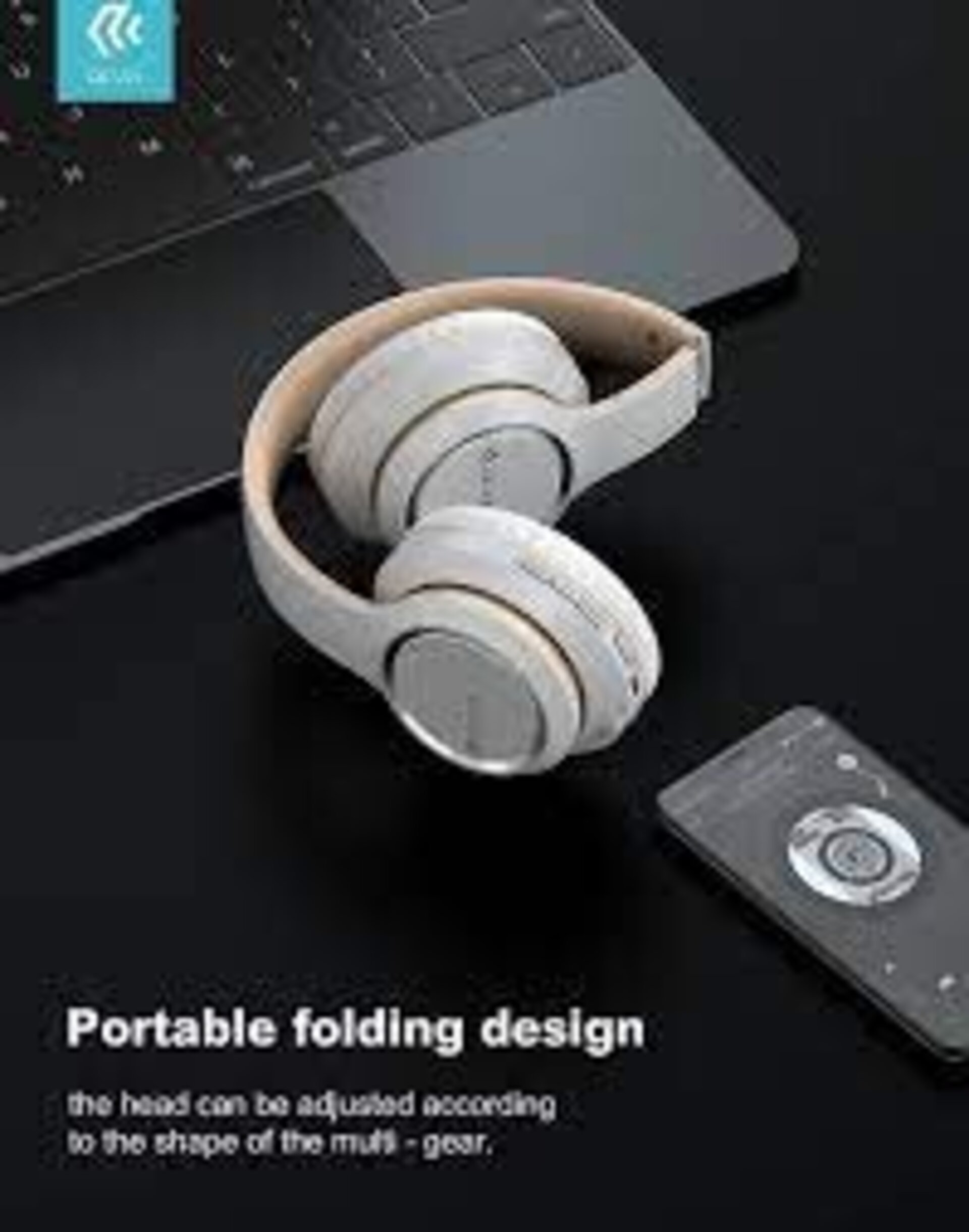 Auriculares Blancos de diadema inalámbricos  con 24 horas de autonomia - 4