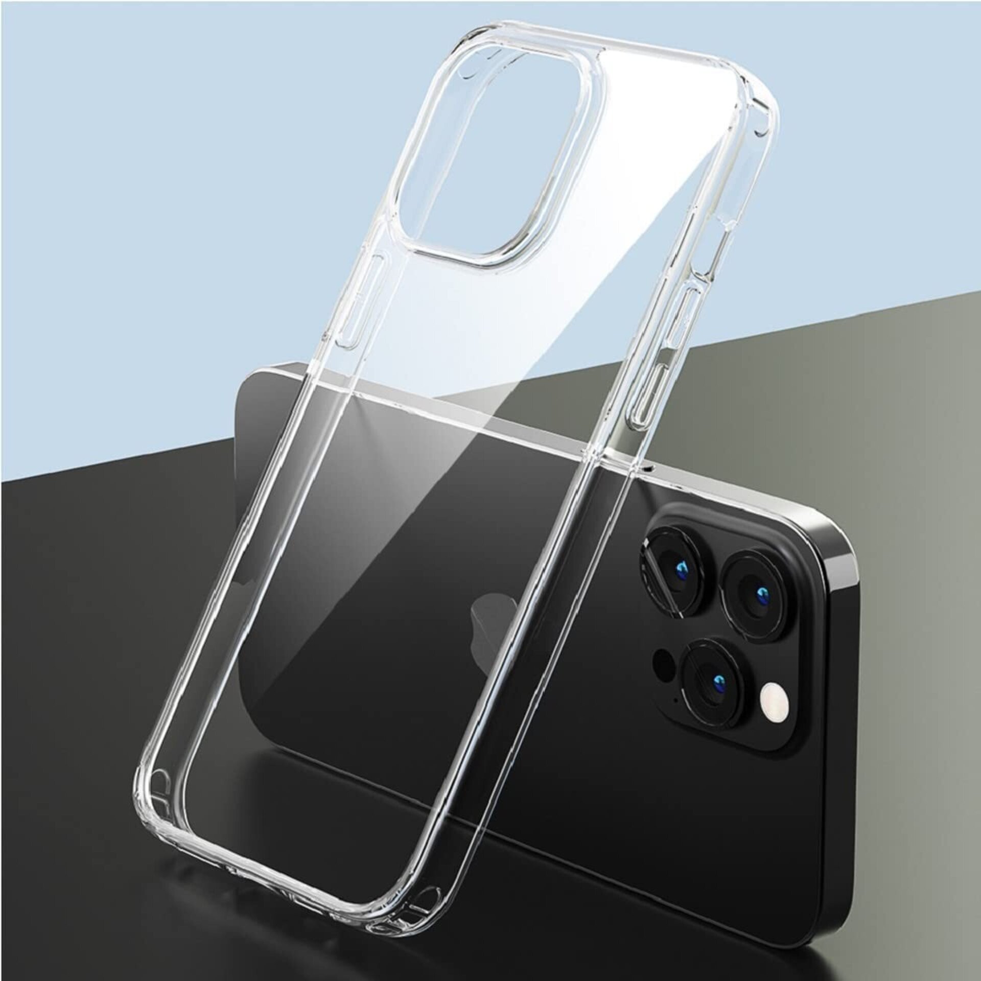 Funda Shockproof 3M transparente mate antihuellas para iPhone 13/14/15 - 2