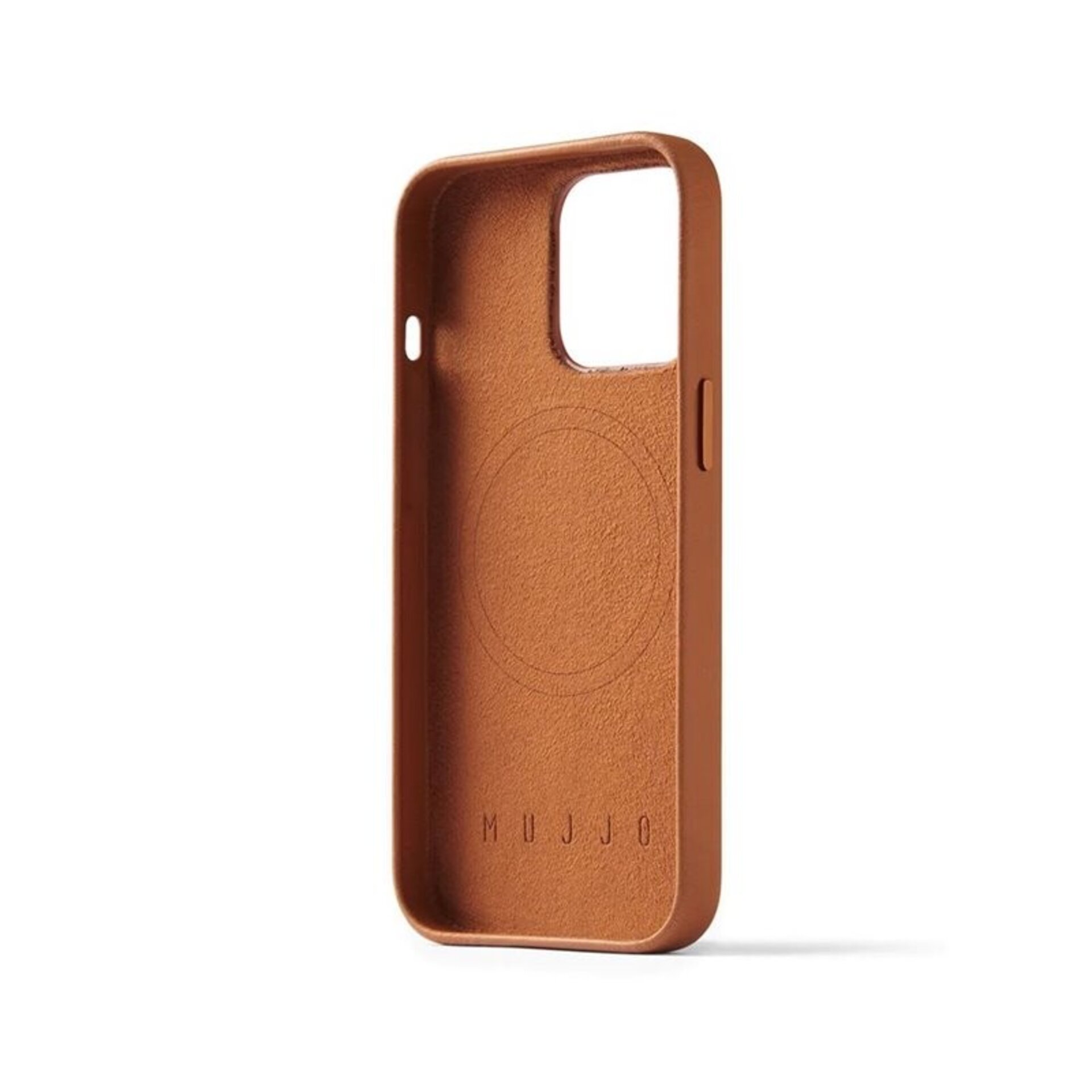 Funda de Piel con Magsafe lisa para Iphone 13/14 Pro Marrón  Mujjo - 3