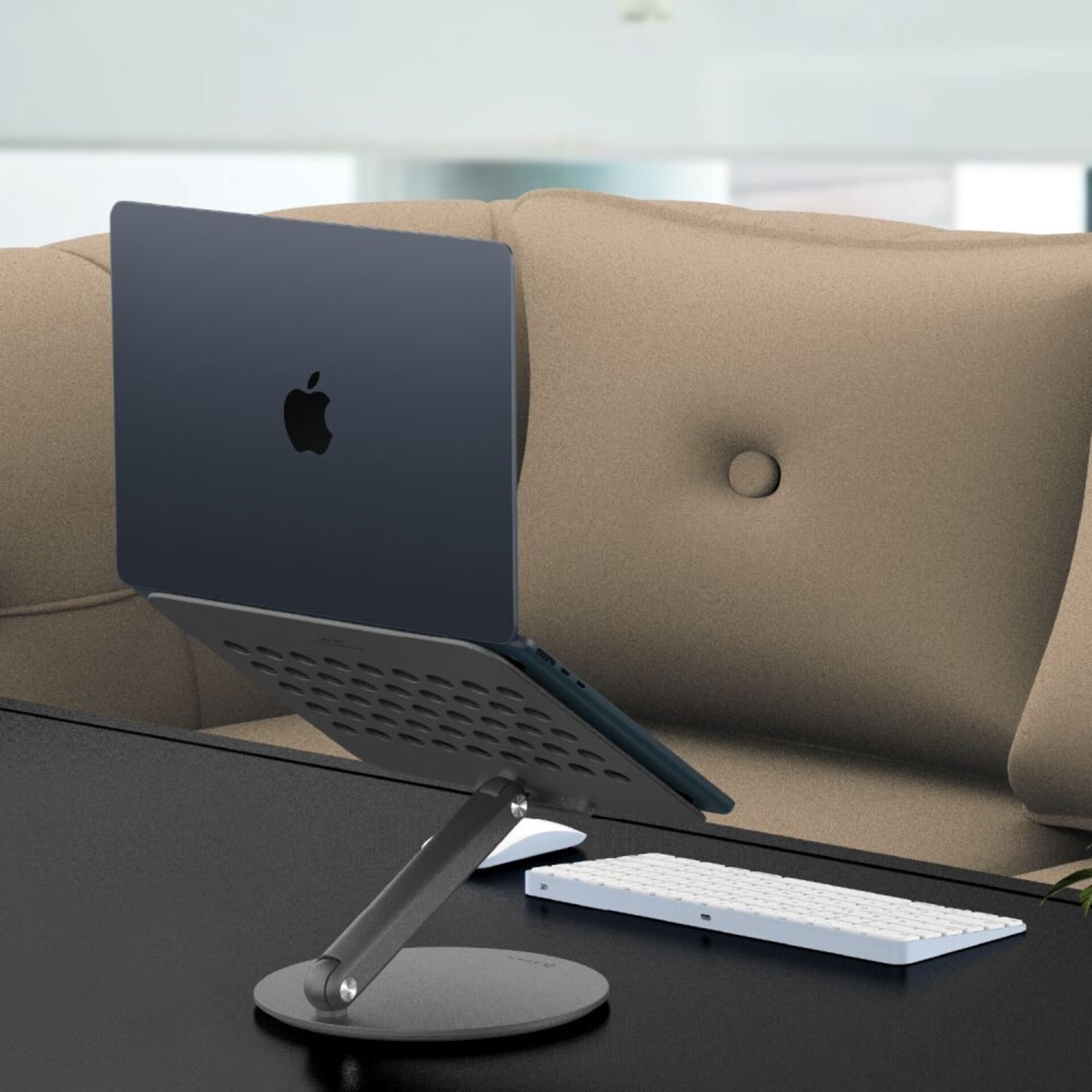 Soporte de aluminio Gris espacial de 360 para iPad y MacBook - 4