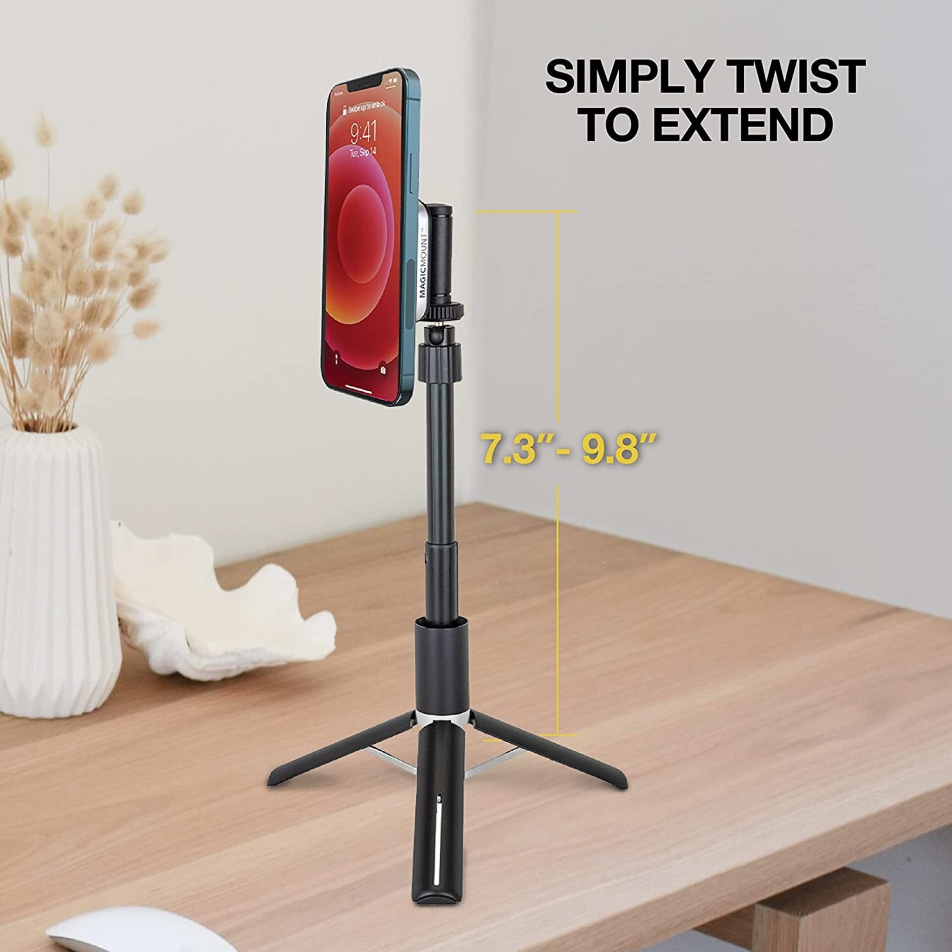 Soporte magnético Selfie Stick/telescópico y con atríl DashPro2 para teléfono - 3