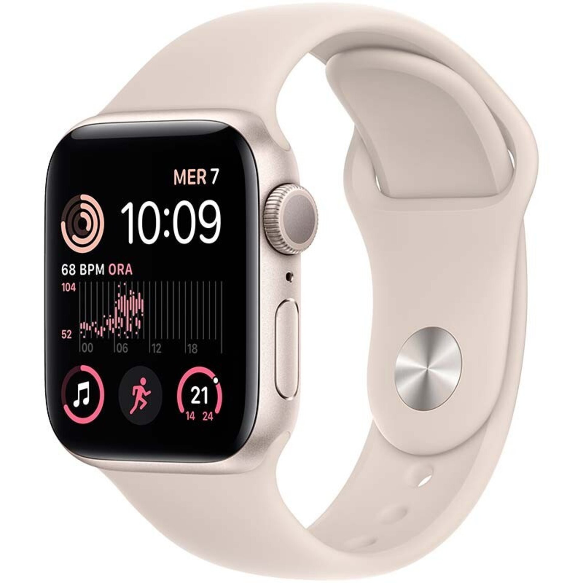 Apple Watch SE, GPS, Caja de aluminio en color blanco estrella de 44mm - 1