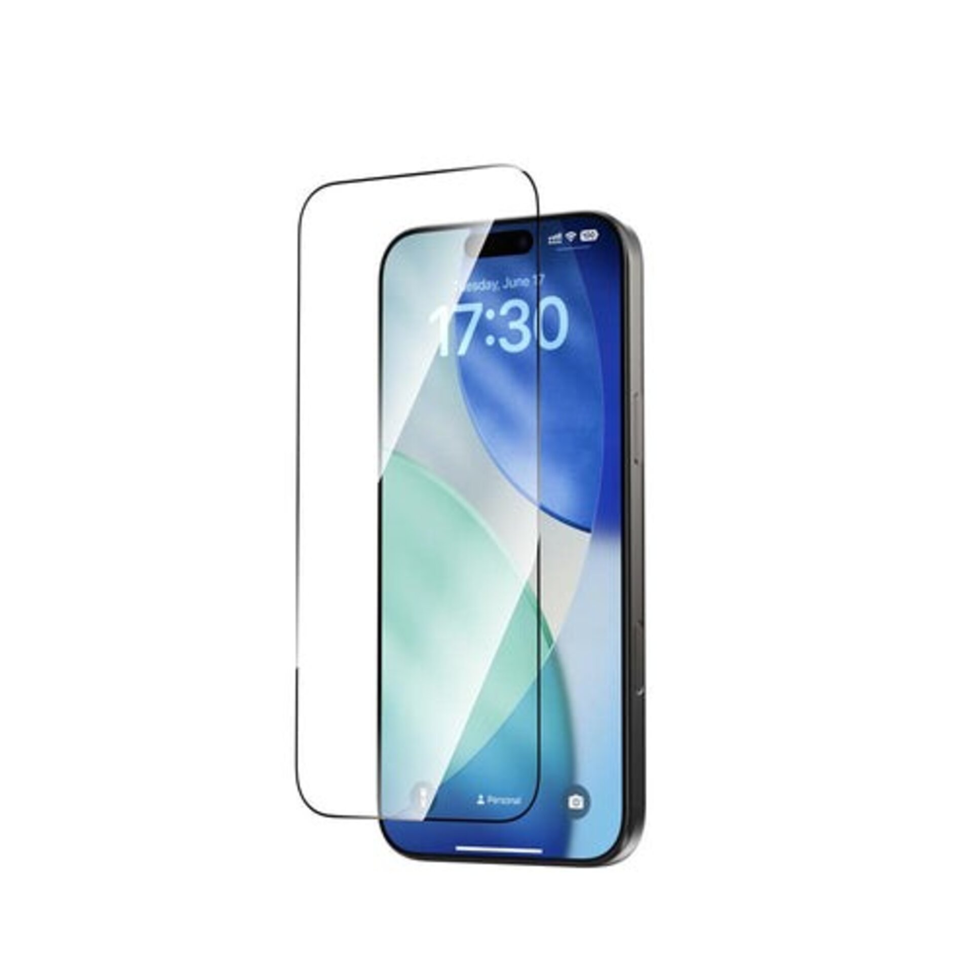 Cristal de protección pantalla completa con borde negro para iPhone 17 Pro - 14