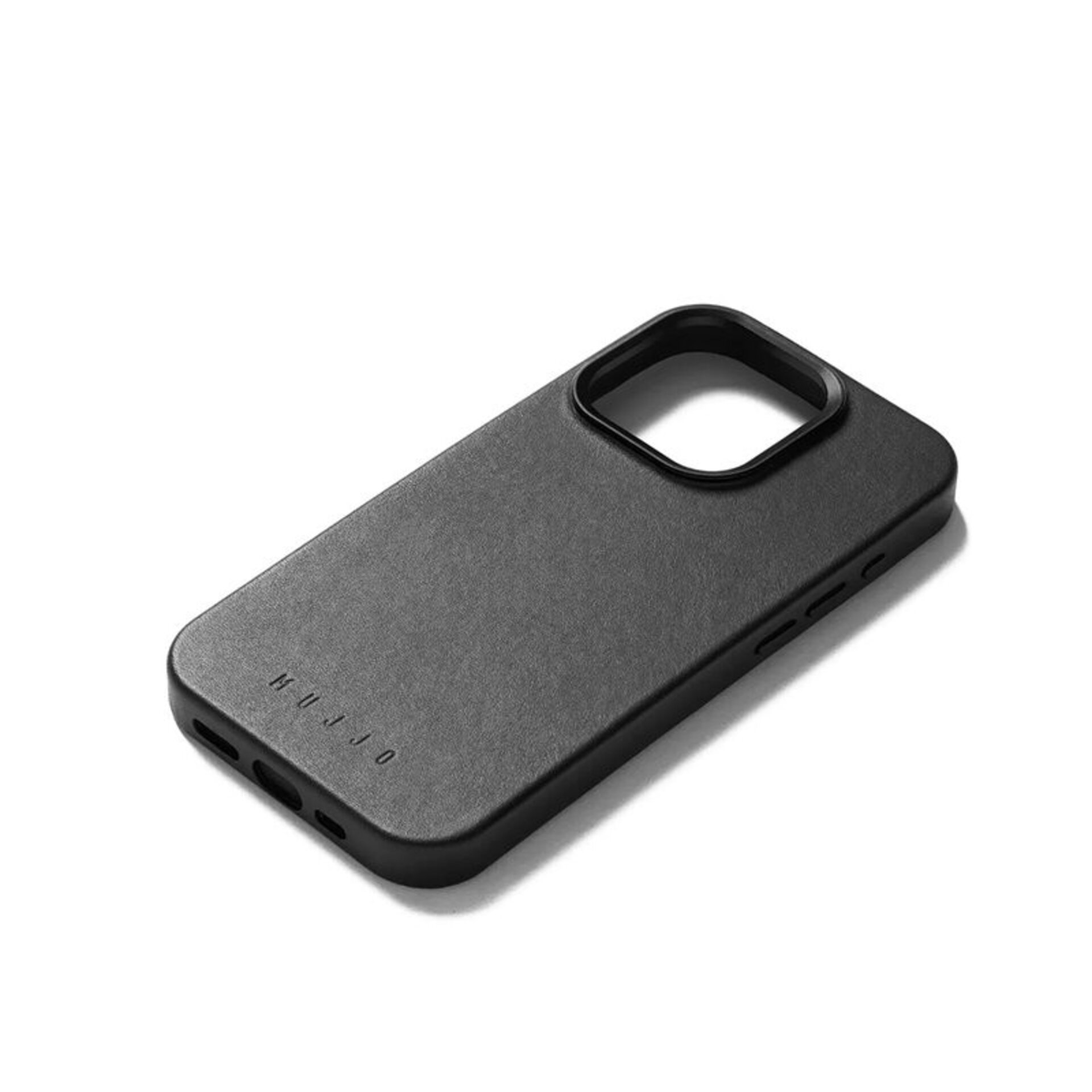 Funda de Piel con Magsafe lisa para Iphone 15 Pro Max Negra  Mujjo - 5