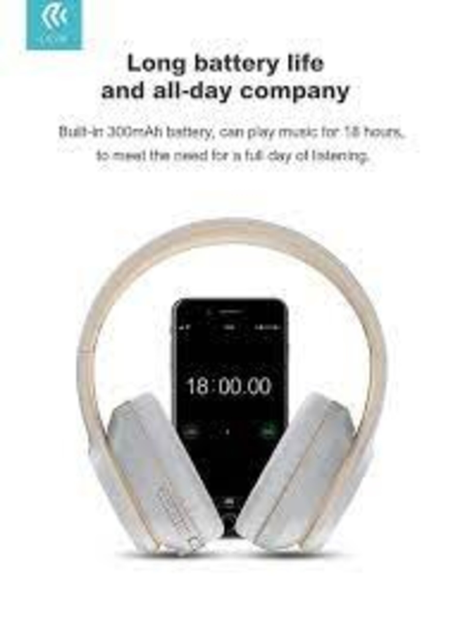 Auriculares Blancos de diadema inalámbricos  con 24 horas de autonomia - 3
