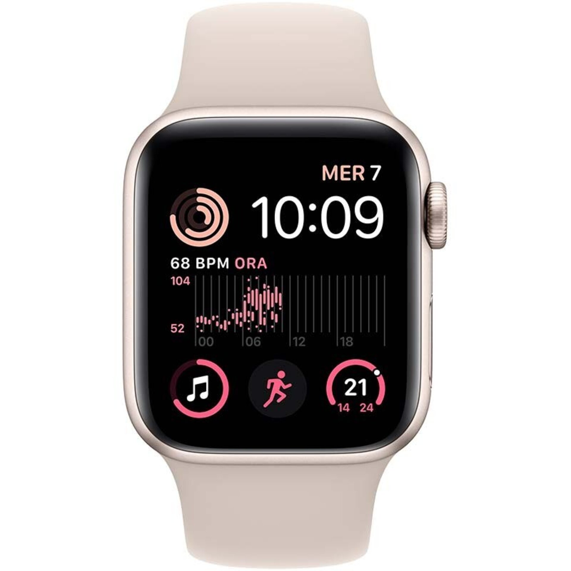 Apple Watch SE, GPS, Caja de aluminio en color blanco estrella de 44mm - 4