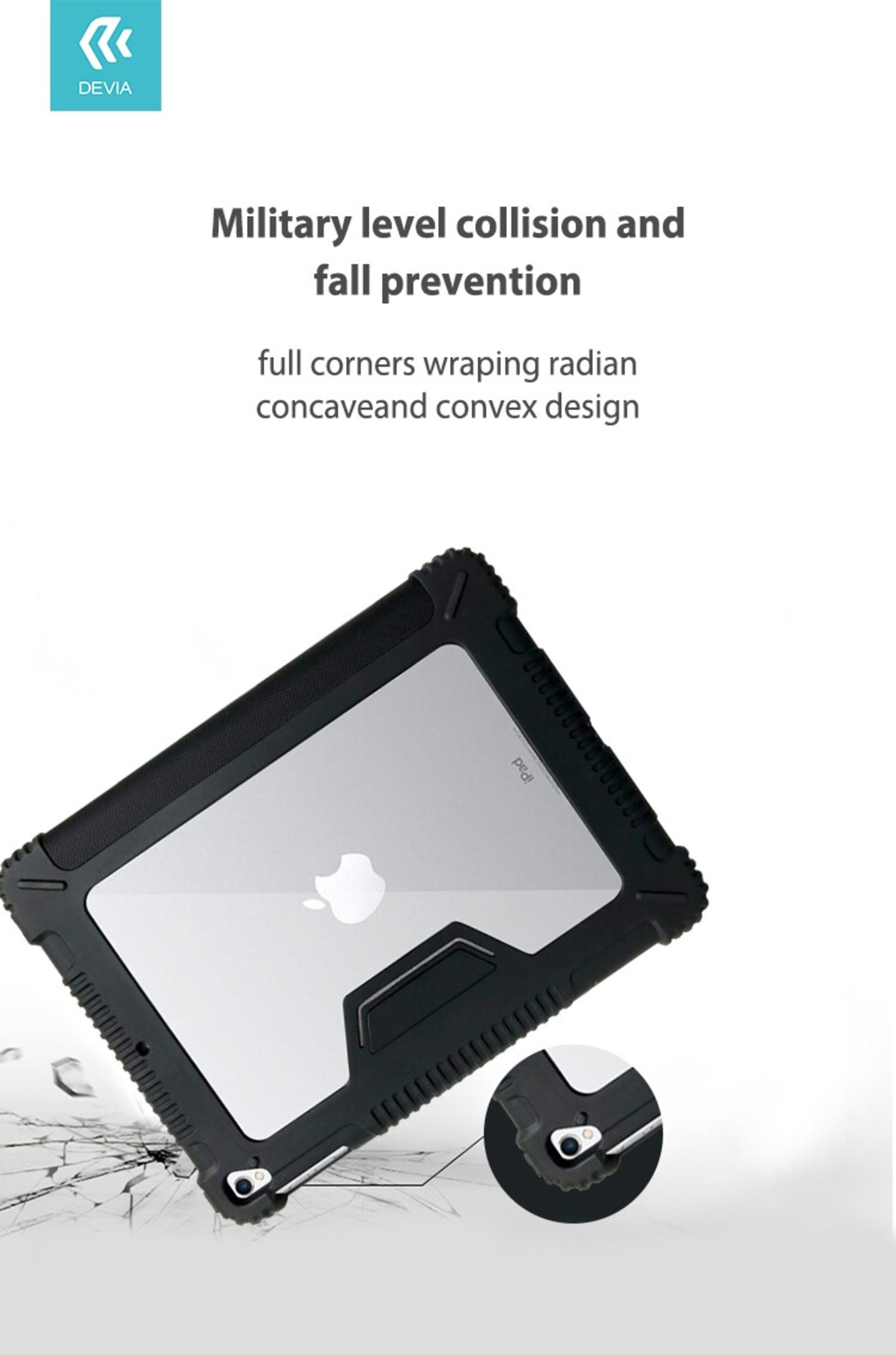 Funda Negra anti Shock de Piel iPad Pro 11 2ª GEN 2020 - 2