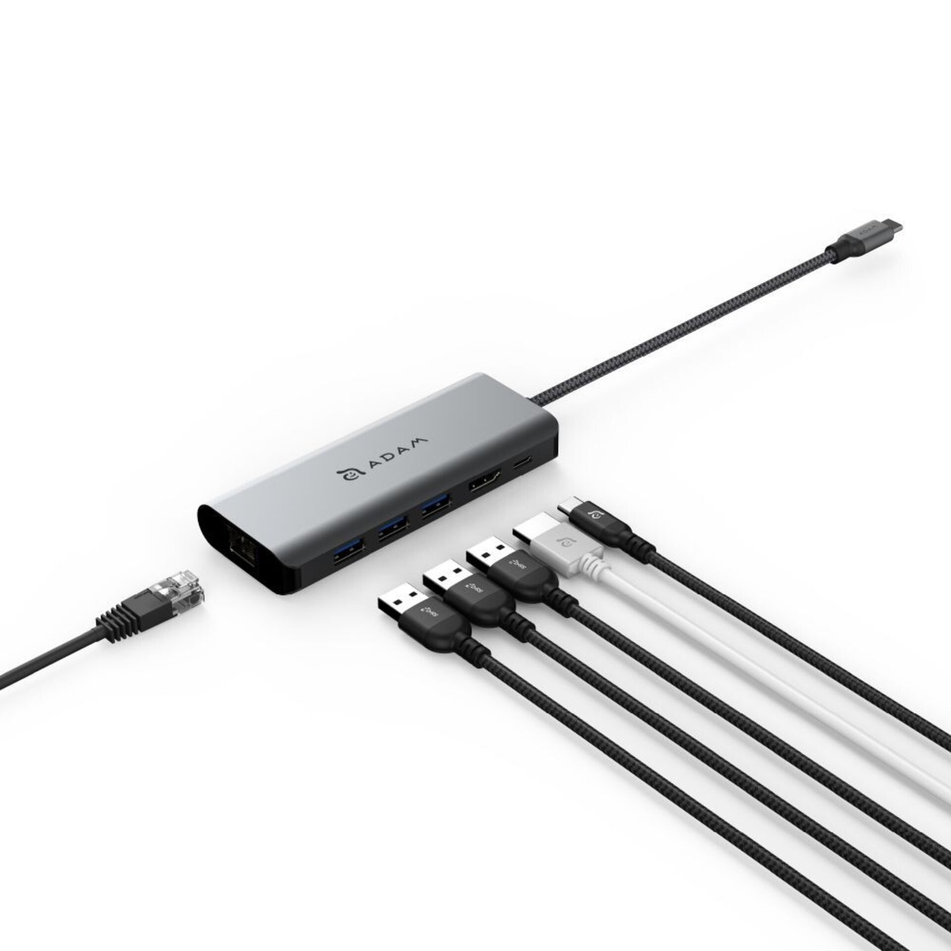CASA HUB A01S de 6 puertos : USB-A 3.1 X3/ USB-C 3.1/HDMI/RJ45 - 3