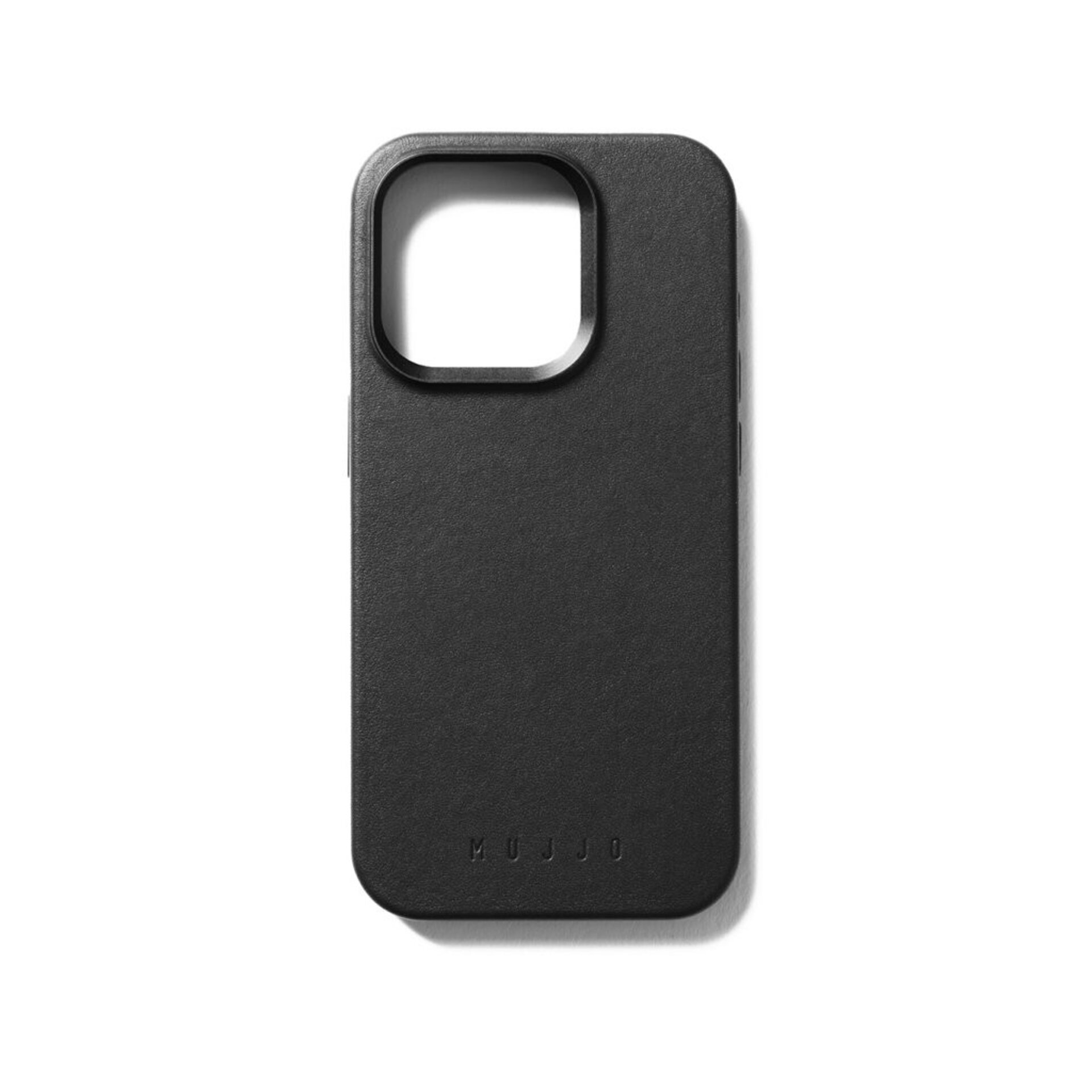 Funda de Piel con Magsafe lisa para Iphone 15 Pro Negra  Mujjo - 4
