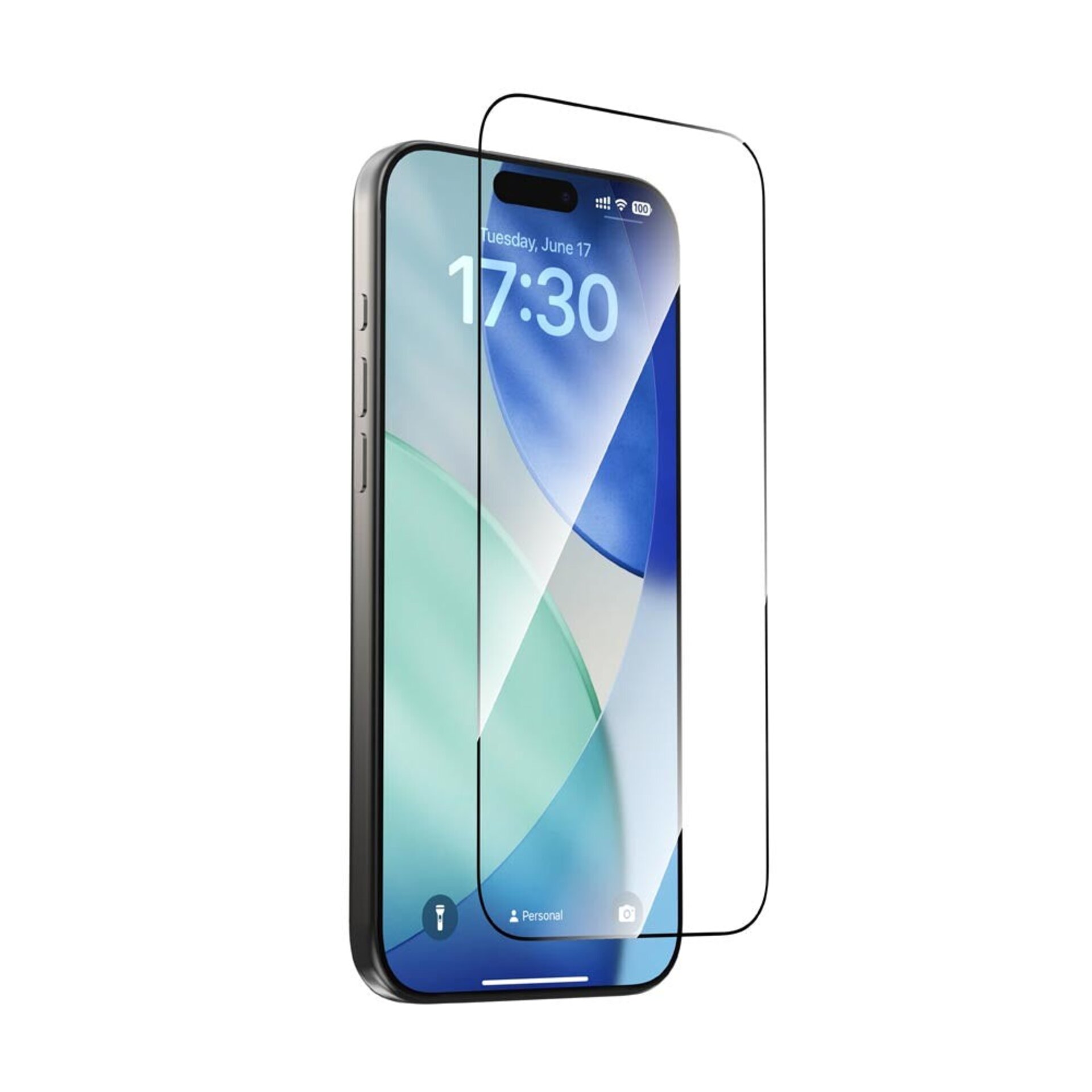 Cristal de protección pantalla completa con borde negro para iPhone 17 Pro MAX - 1