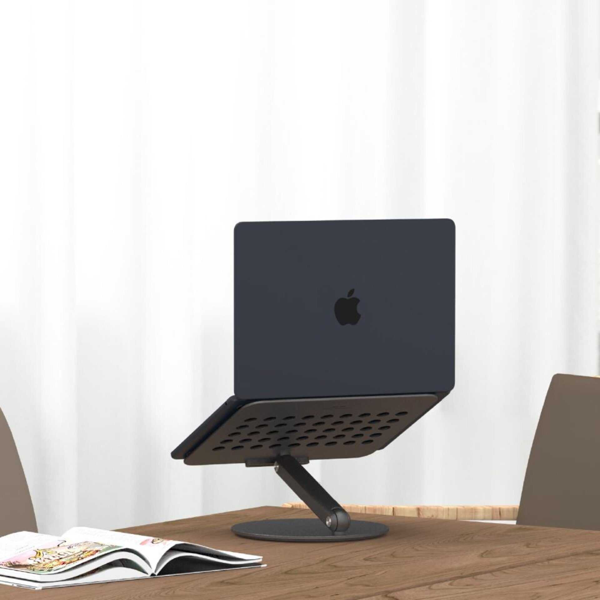 Soporte de aluminio Gris espacial de 360 para iPad y MacBook - 5