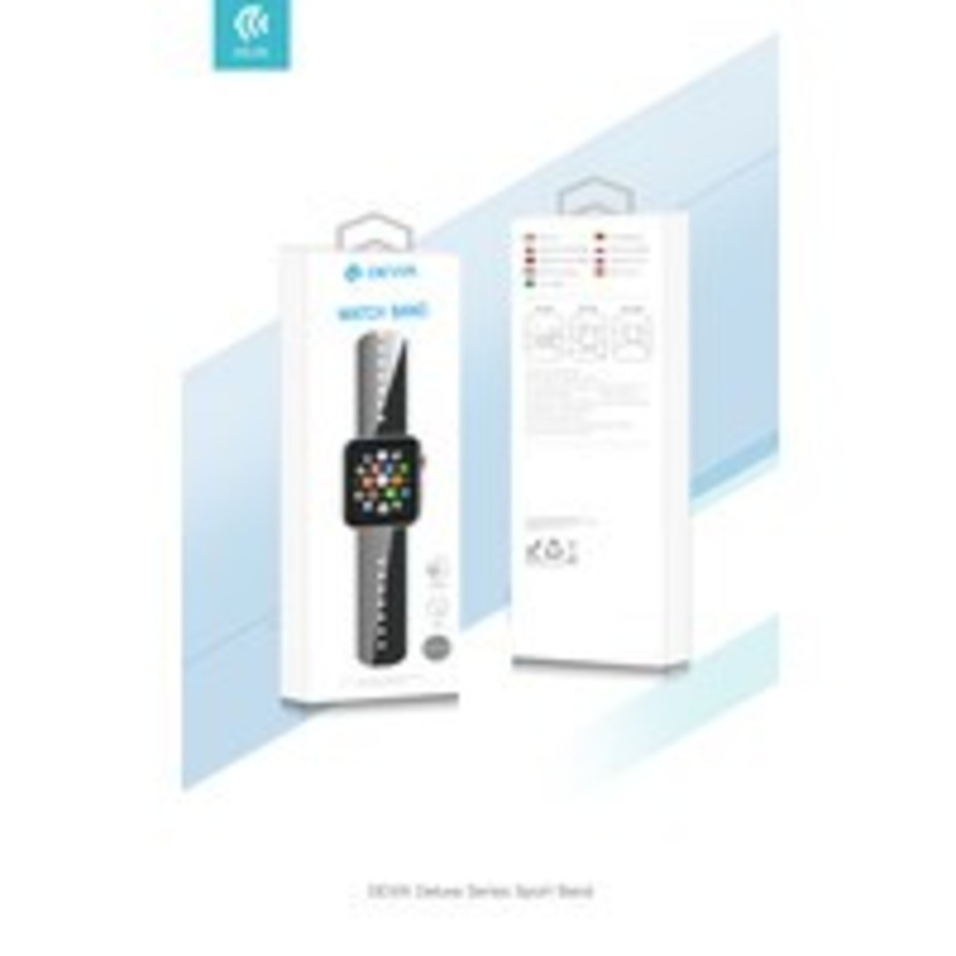 Correa de caucho Serie Sport Negra para  Apple Watch (38/40/41 mm) - 2